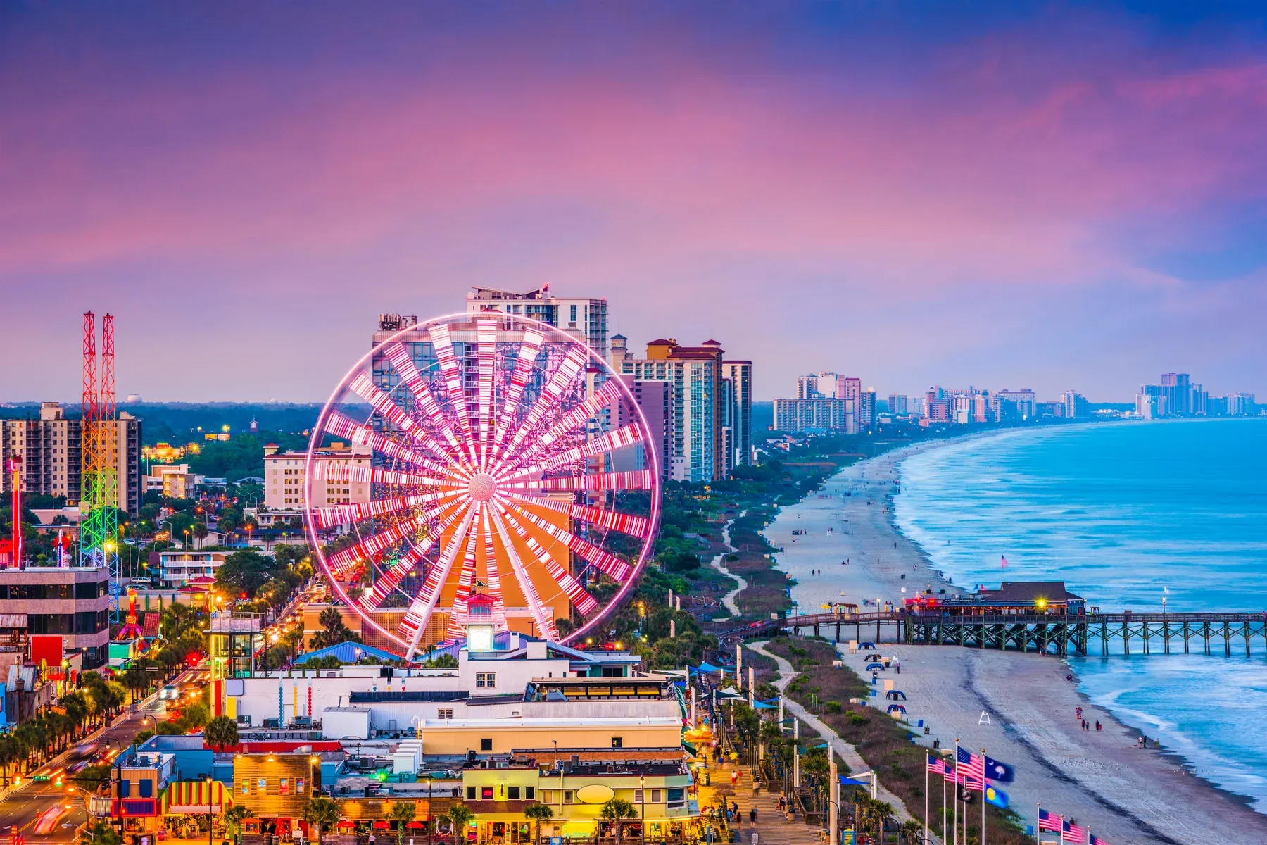 A city scene in the United States